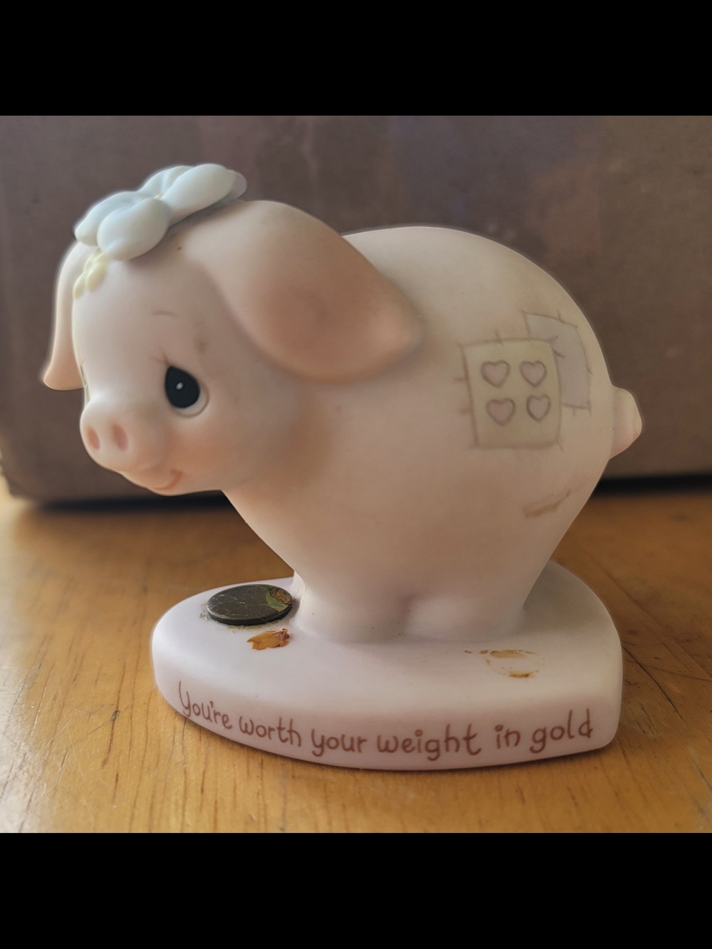 Vintage 1982 Jonathan & David LLC Porcelain Piggy Bank Figurine